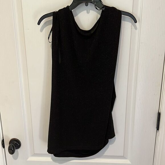 New Calvin Klein Sleeveless cowl neck top with metallic herringbone pattern - Picture 8 of 8